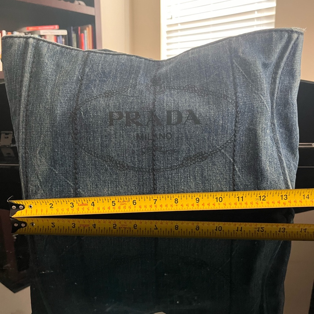 Prada Blue Denim Tote Bag